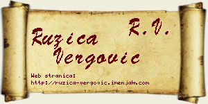 Ružica Vergović vizit kartica